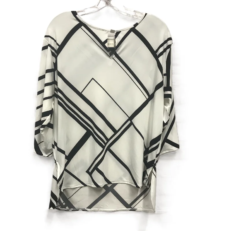 Black & White Top Long Sleeve By Chicos, Size: M