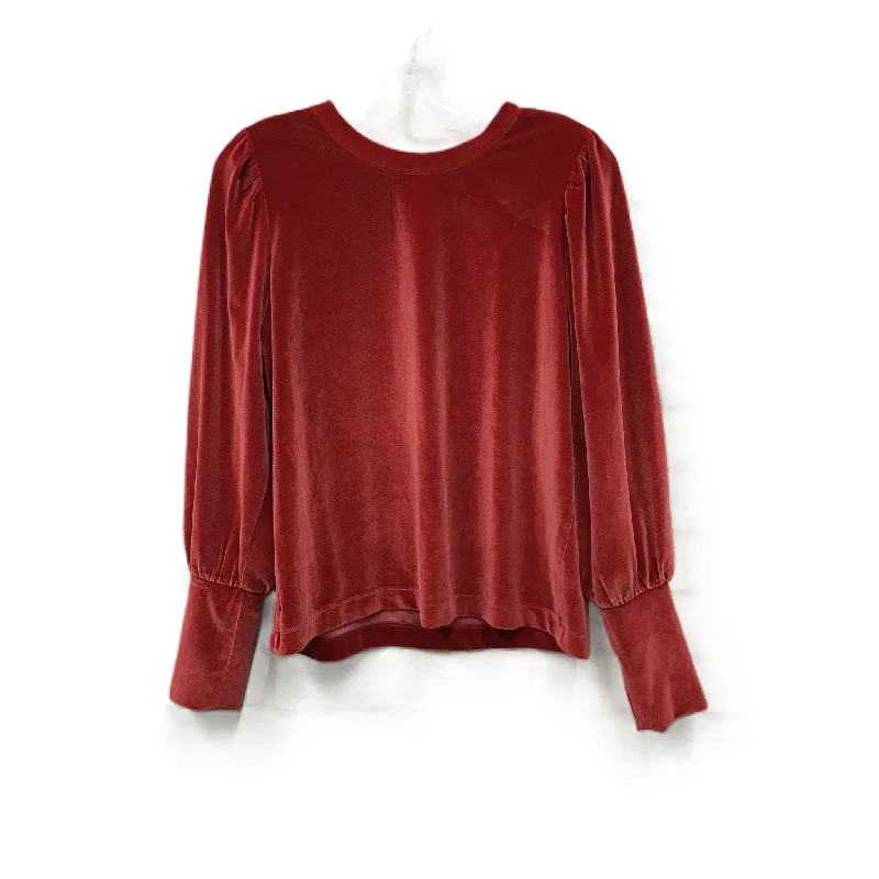 Red Top Long Sleeve By Loft, Size: M