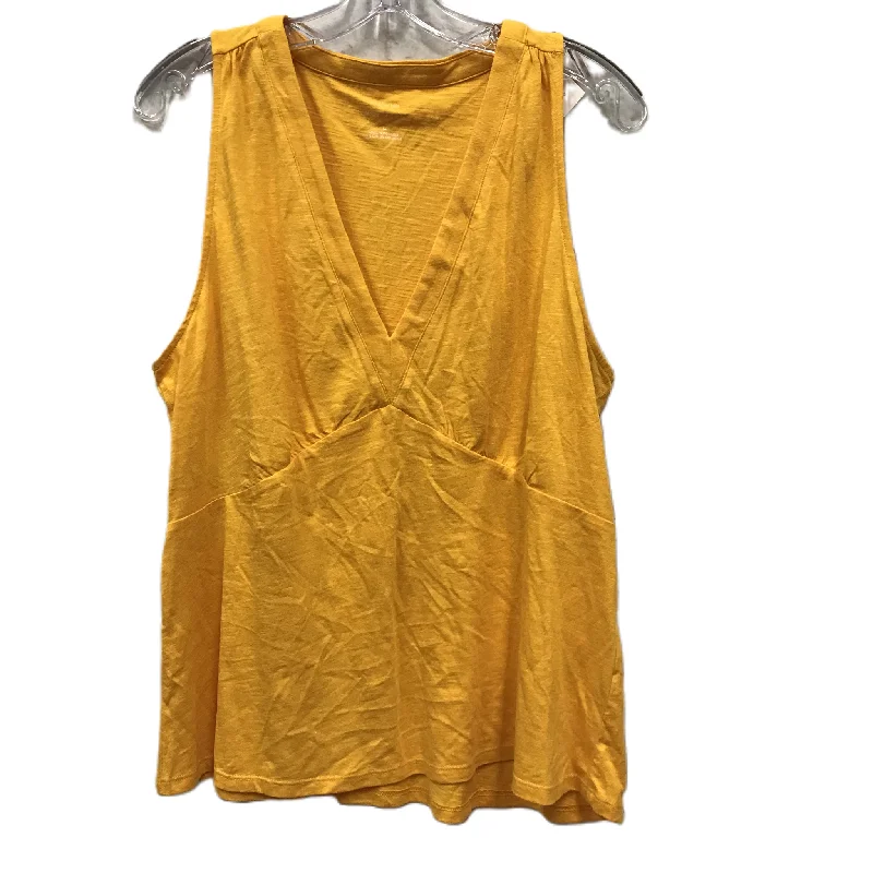 Top Sleeveless By Banana Republic In Yellow, Size: L