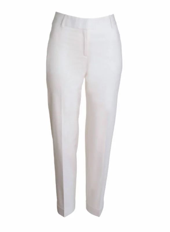 Women's Italian Stretch Wool Perry Pant In Ivory