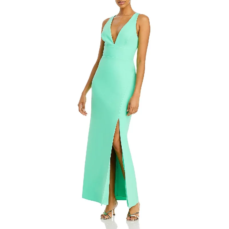 BCBGMAXAZRIA Womens Cut-Out Maxi Evening Dress