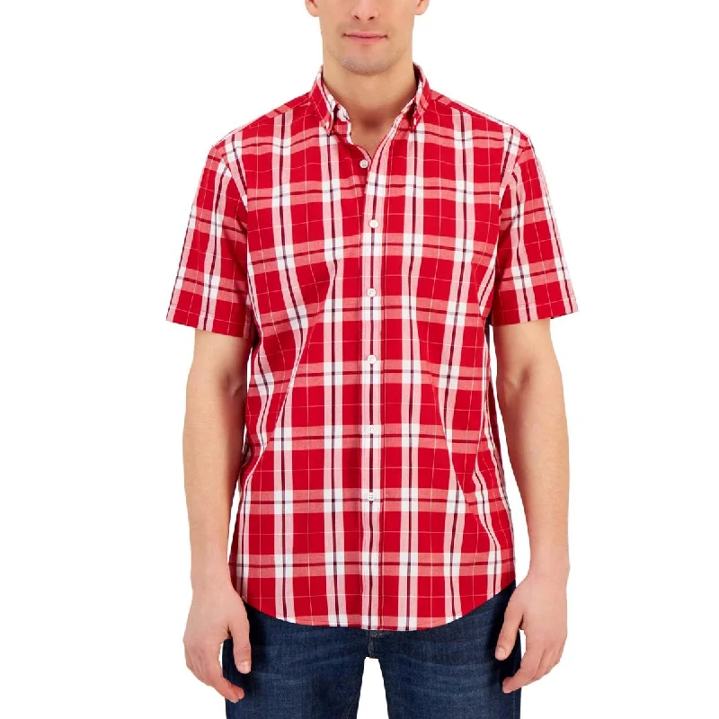 Club Room Mens Woven Collar Button-Down Shirt