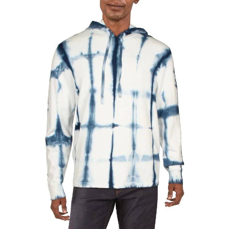 INC Mens Cotton Tie-Dyed Hooded Sweater