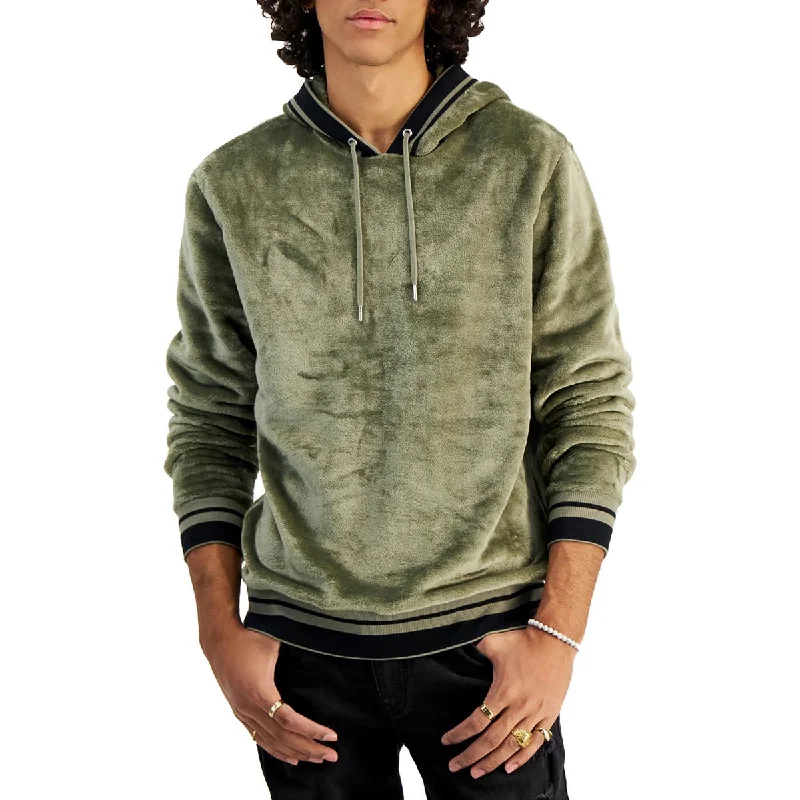 INC Mens Velour Regular Fit Hoodie