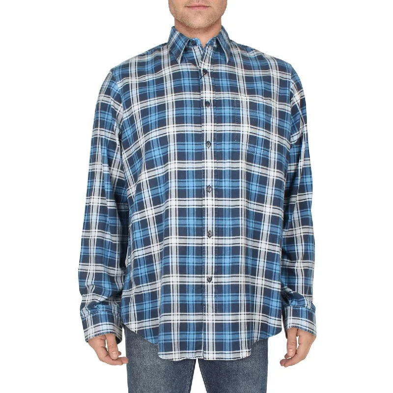 Polo Ralph Lauren Mens Cotton Plaid Button-Down Shirt