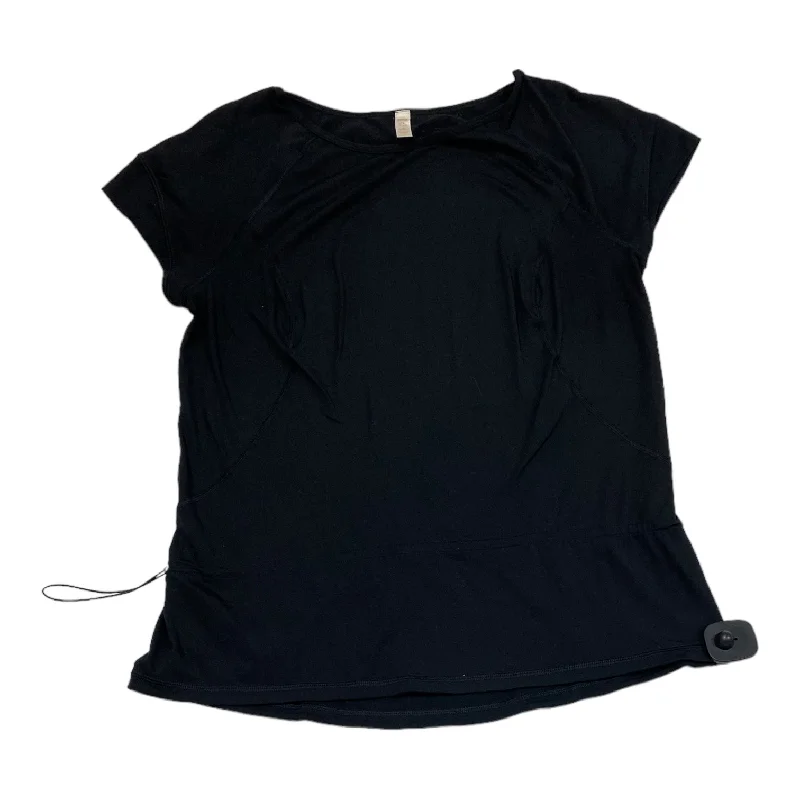 Black Athletic Top Short Sleeve Lucy, Size L