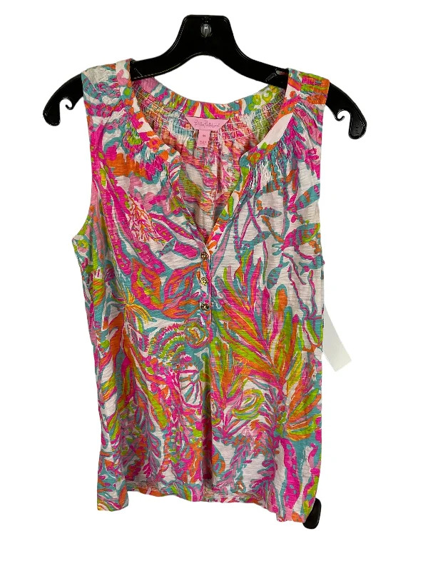 Multi-colored Top Sleeveless Designer Lilly Pulitzer, Size Xs