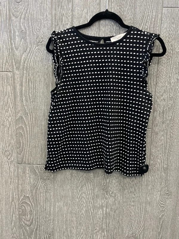 Top Short Sleeve By Loft In Black, Size: Sp