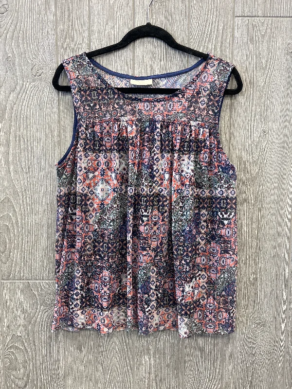 Top Sleeveless By Bobbie Brooks In Blue, Size: L