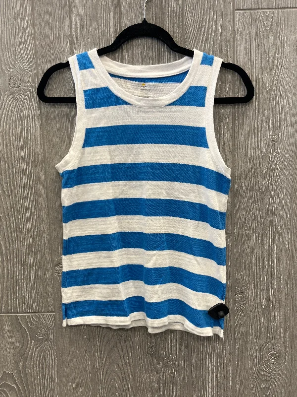 Top Sleeveless By C And C In Blue & White, Size: Xs