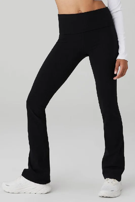 ALOSOFT LOW-RISE FOLDOVER BOOTCUT LEGGING