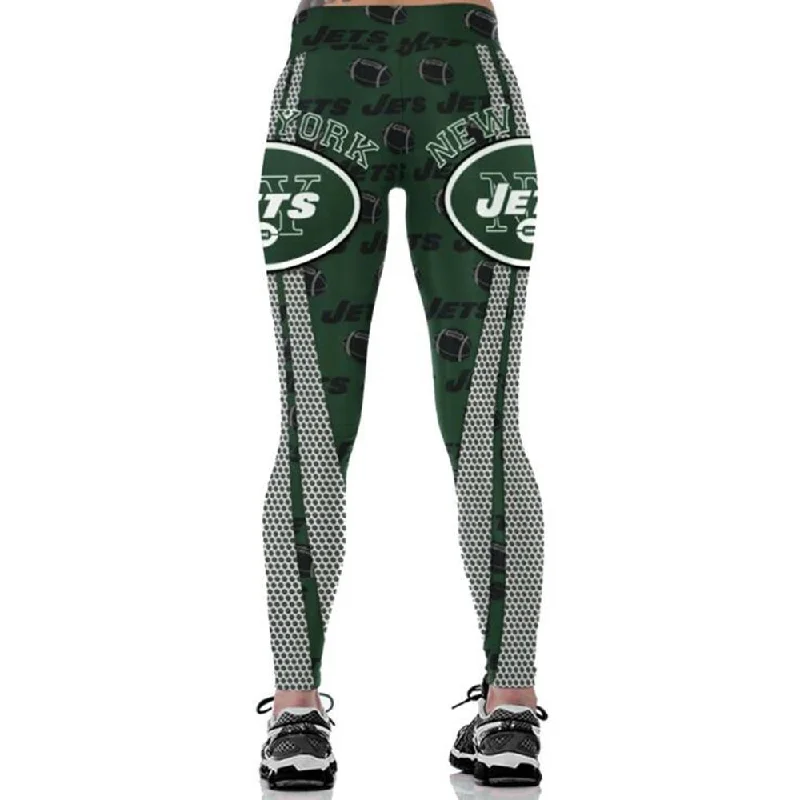 New York Jets 3D Print YOGA Gym Sports Leggings High Waist Fitness Pant Workout Trousers